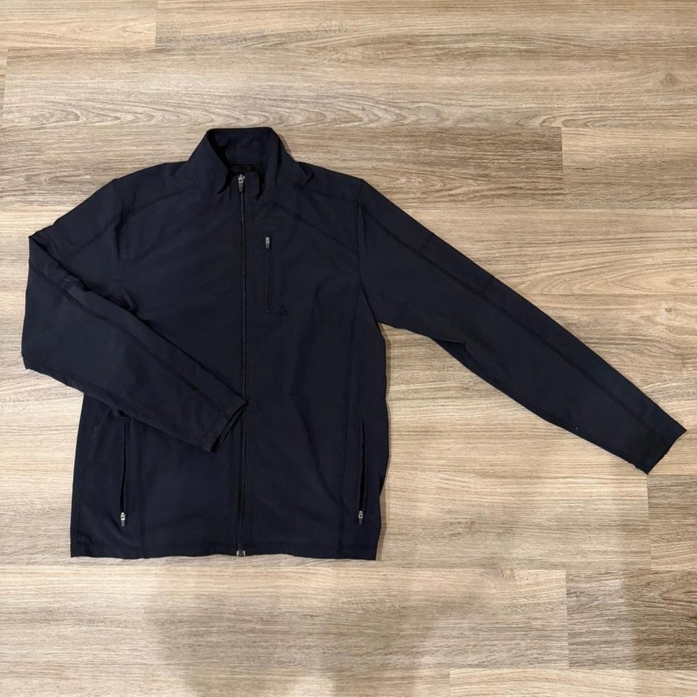 prAna Flex Jacket Mens Small‎ Black Full Zip Lightweight Stretch Performance